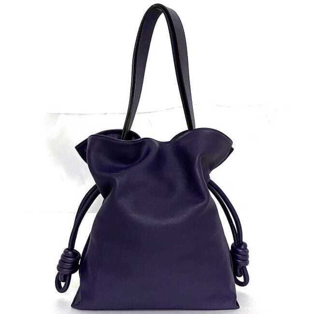 Loewe Flamenco Knot Shoulder Bag Purple Shoulder Cowhide Drawstring Tote - Picture 4 of 10
